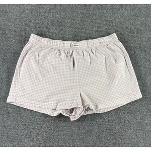 Calvin Klein Lavender Gingham Sleep Shorts Elastic Waist Lounge Wear Womens